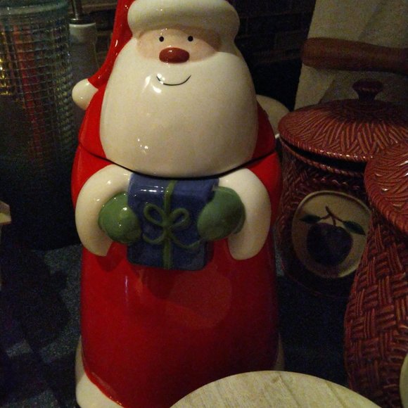 Santa cookie jar - vtg excellent 11" tall - Picture 6 of 6